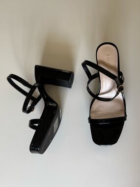 Black Chunky Heels 7